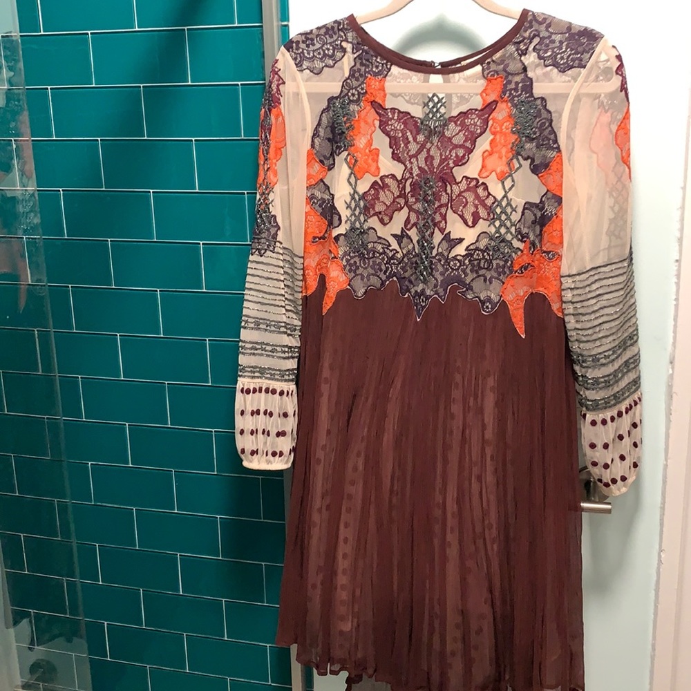 Hand embroidered Anthropologie holiday dress